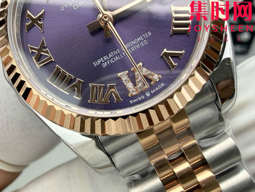 Rolex劳力士GS日志型系列 女款31mm 日志31系列 间玫金紫盘 女士腕表 搭载改Cal.2236全自动机械机芯 商品图3