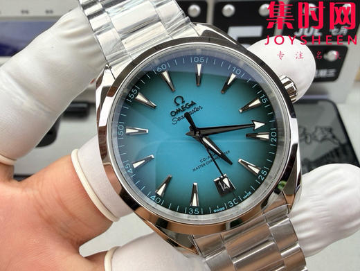 欧米茄VS海马150米系列 绿松石 蒂芙尼蓝 6点位日历 Aqua Terra 150米腕表 丹东8900一体机 男士腕表 表径41mm 商品图2
