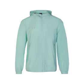 安德玛女子春秋梭织防风拉链夹克抽绳连帽外套26500404