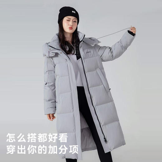 【反季特惠】【90白鸭绒 长款】COMBO康博 女士中长款厚实保暖羽绒服KBX22GM77186262 商品图2