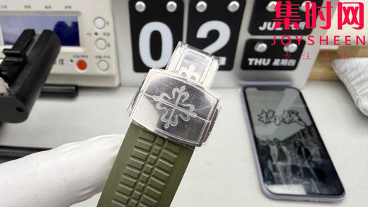 BBF百达翡丽AQUANAUT系列5168G 手雷系列 牛油果 绿手雷 丹东324一体机 男士腕表 表径42.2mm 商品图8