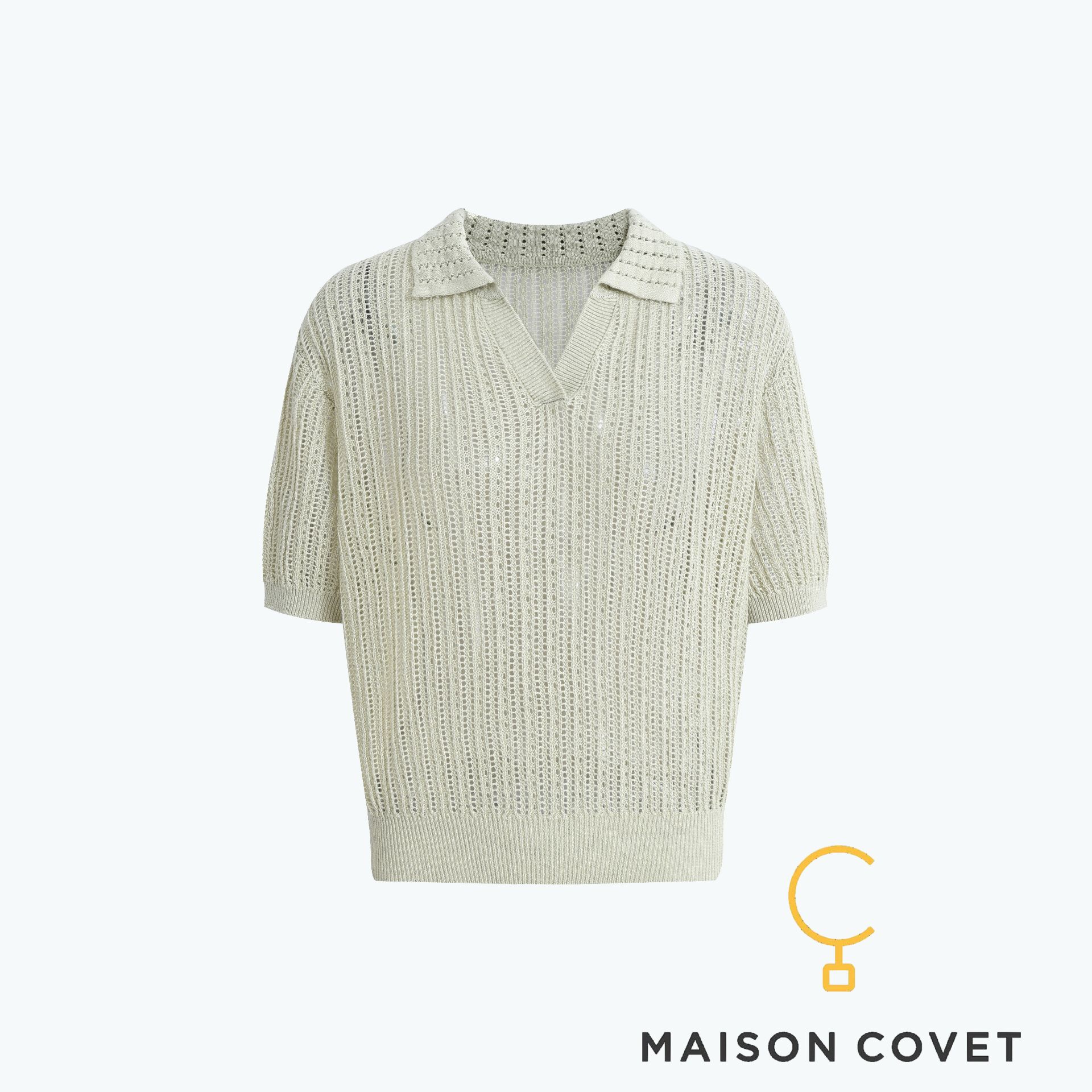 MAISON COVET 镂空polo上衣