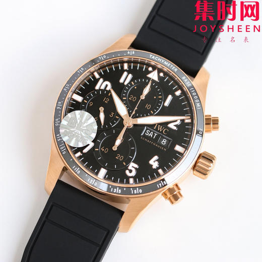 BLS万国飞行员计时系列 陶瓷飞行员 透底设计 飞行员双历 玫金款 男士腕表 表径41mm 原版开模 精益求精 商品图2