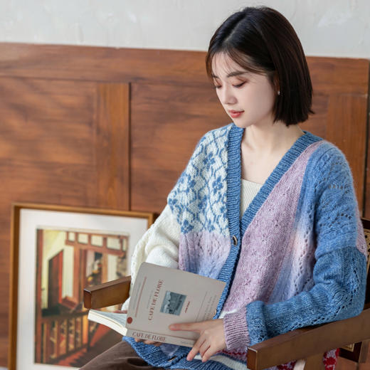 苏苏姐家秋阑复古开衫手工编织衣服毛线团自制材料包 商品图2