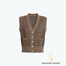 MAISON COVET  V领编织马甲上衣