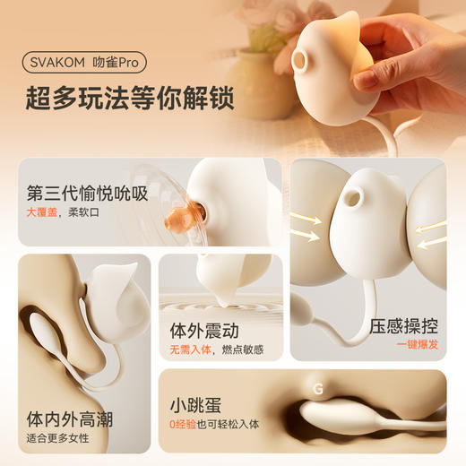【女用器具】司沃康 吻雀PRO 吮吸震动跳蛋 商品图1