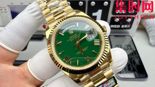 QF配重V5版 重量180克+ 劳力士星期日历型系列 日志40mm 墨绿盘 桌绿DD 男士腕表 商品图2