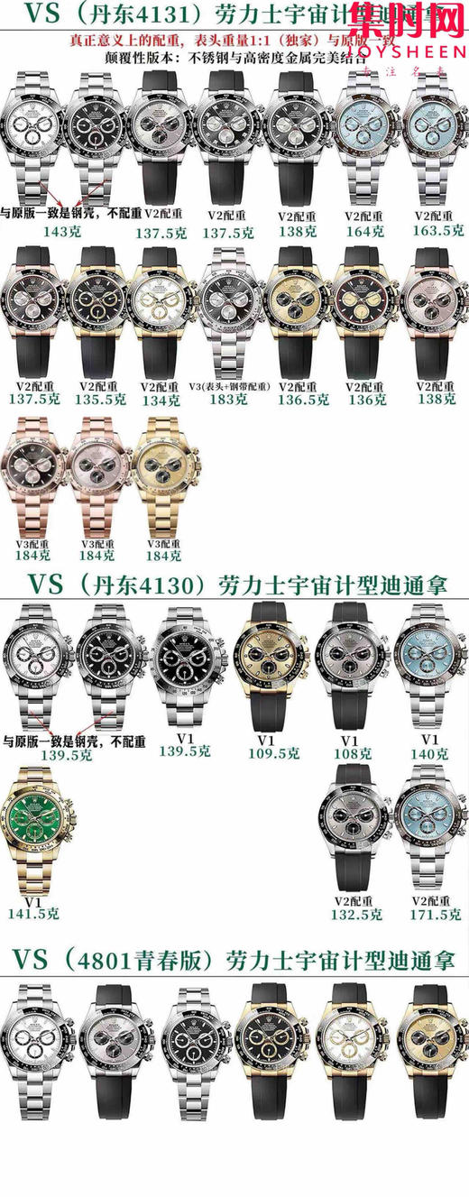 VS劳力士迪通拿全家福 商品图0