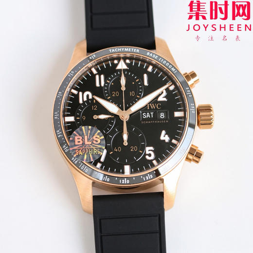 BLS万国飞行员计时系列 陶瓷飞行员 透底设计 飞行员双历 玫金款 男士腕表 表径41mm 原版开模 精益求精 商品图0