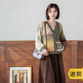 苏苏姐家秋阑复古开衫手工编织衣服毛线团自制材料包