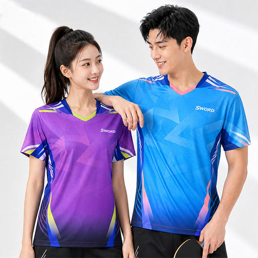 Sword世奥得乒乓球服SS69乒乓球短袖男款女款速干透气比赛服 商品图0