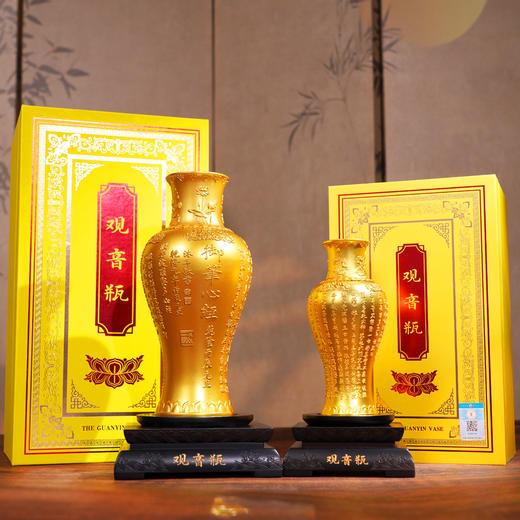 故宫百年观音瓶 花丝镶嵌錾刻摆件 足金非遗收藏送礼 商品图5