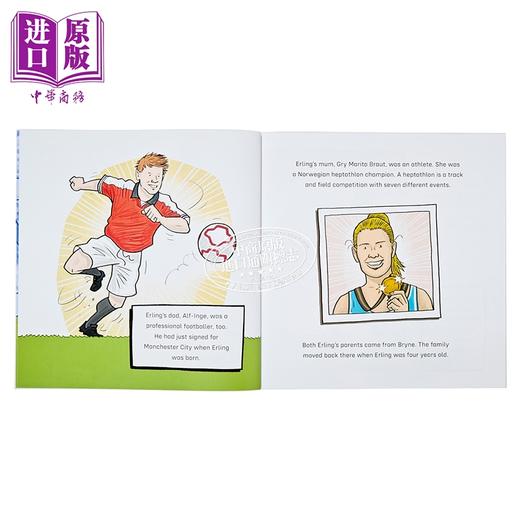 【中商原版】足球明星绘传 埃尔林.哈兰德 Football Stories Haaland 英文原版 儿童励志故事绘本 小球迷入门读物 进口童书 商品图3