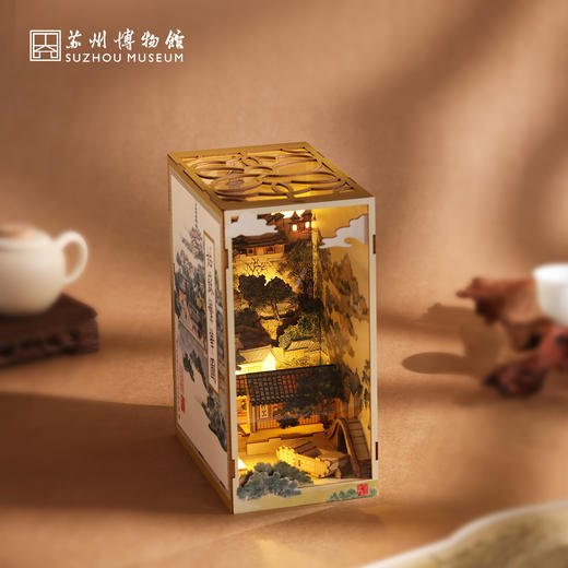 苏州博物馆 姑苏繁华图特展系列拼装光影书立益智拼搭DIY发光小夜灯多功能摆件 商品图1