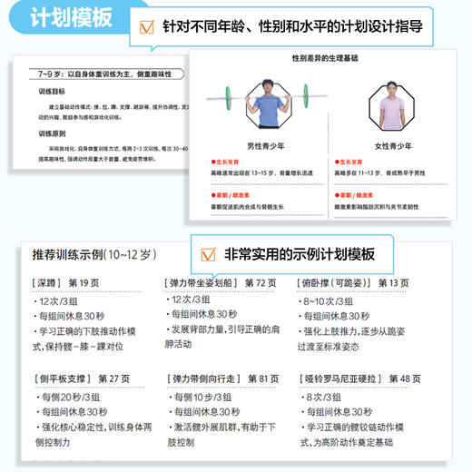 青少年力量训练图解手册 青少年体能体测体考 体育中考试 商品图2