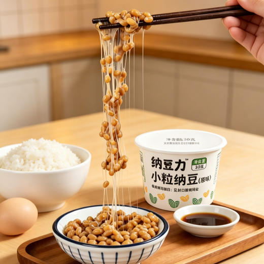 【丝滑口感】纳豆力 小粒纳豆（原味） 30g/杯 细腻发酵鲜香软糯 商品图2