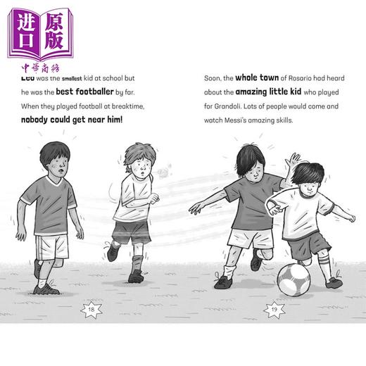 预售 【中商原版】足球明星传 梅西 Football Superstars Messi Rules 英文原版 人物传记读物 儿童绘本故事书 进口童书 6岁以上 商品图4