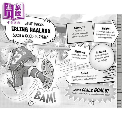 预售 【中商原版】足球明星传 埃尔林.哈兰德 Football Superstars Haaland Rules 英文原版 进口童书 励志故事 小球迷读物 球星传 商品图3