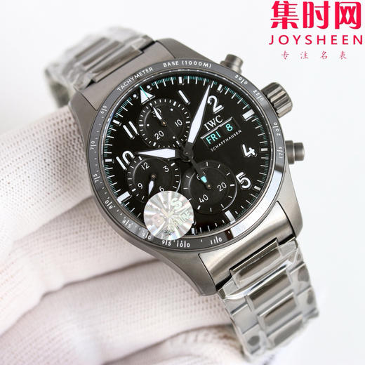 BLS万国飞行员计时系列 陶瓷飞行员 黑武士 飞行员计时双历 F1马石油车队 AMG马石油绿 男士腕表 表径41.1mm 原版开模 精益求精 商品图0