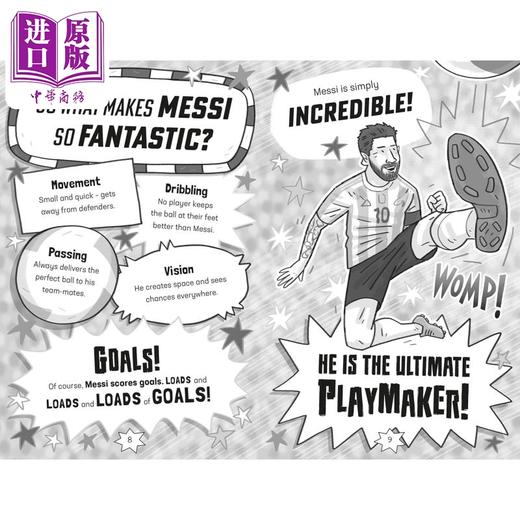 预售 【中商原版】足球明星传 梅西 Football Superstars Messi Rules 英文原版 人物传记读物 儿童绘本故事书 进口童书 6岁以上 商品图2