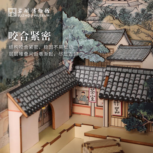 苏州博物馆 姑苏繁华图特展系列拼装光影书立益智拼搭DIY发光小夜灯多功能摆件 商品图4
