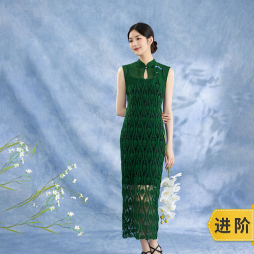 苏苏姐家雀羽长款连衣裙手工DIY衣服钩针蕾丝线毛线团材料包 商品图0