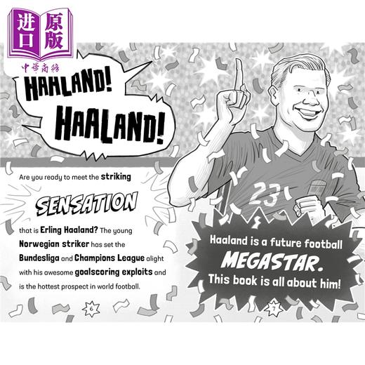 预售 【中商原版】足球明星传 埃尔林.哈兰德 Football Superstars Haaland Rules 英文原版 进口童书 励志故事 小球迷读物 球星传 商品图4