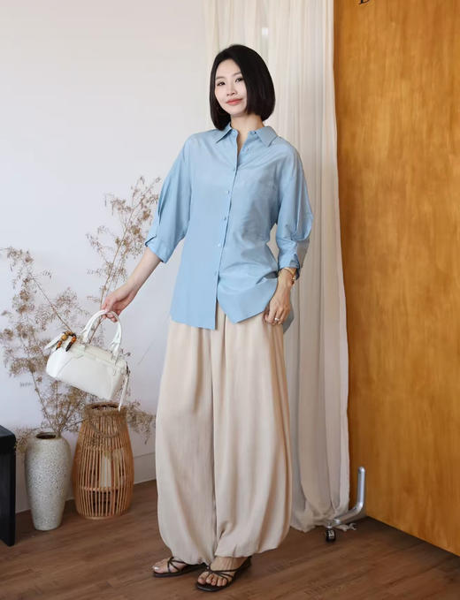 26最新款致知女士醋纤直筒灯笼裤071602 商品图2