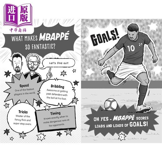 【中商原版】足球明星传 基利安·姆巴佩 Football Superstars Mbappe Rules 英文原版 进口童书 励志故事 小球迷读物 球星传 商品图2