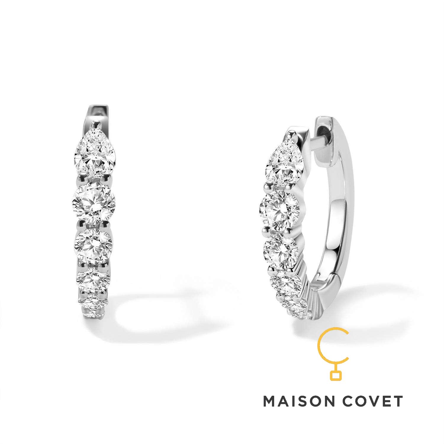MAISON COVET  Hoop造型异形培育钻石耳环