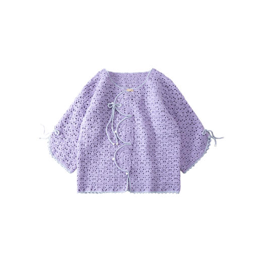 苏苏姐家知锦花瓣襟开衫手工DIY钩针衣服毛线团上衣外套材料包 商品图4