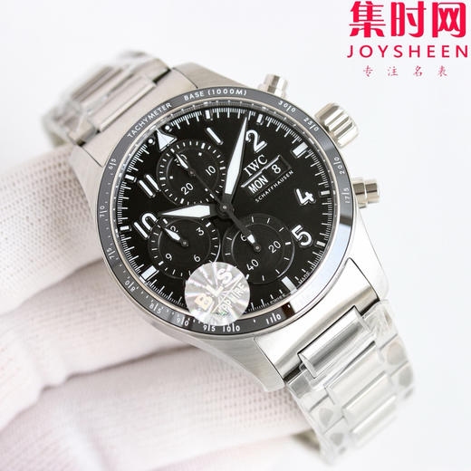 BLS万国飞行员计时系列 陶瓷飞行员 黑武士 飞行员计时双历 F1马石油车队 AMG马石油绿 男士腕表 表径41.1mm 原版开模 精益求精 商品图0