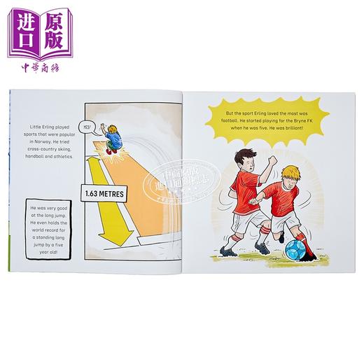 【中商原版】足球明星绘传 埃尔林.哈兰德 Football Stories Haaland 英文原版 儿童励志故事绘本 小球迷入门读物 进口童书 商品图4
