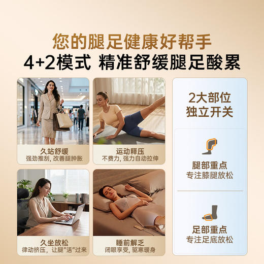 热卖中！送5包腿膜！【美国百年品牌】西屋L3空气波腿足按摩器 商品图6