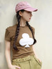 LEDIM WAN*G扑克植绒梅花小短tee071802 商品缩略图3