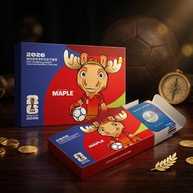 【轻奢礼盒 周年珍藏】FIFA 2026年美加墨世界杯纪念币 卡通吉祥物设计 金属浮雕质感