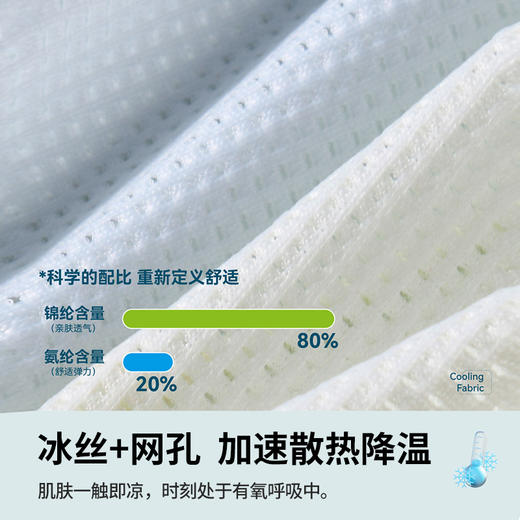 【超薄凉感面料】MEINS/梅因斯 华夫格生蚝抑菌男士空调裤3条装 无痕高弹 一片式不夹臀 商品图4