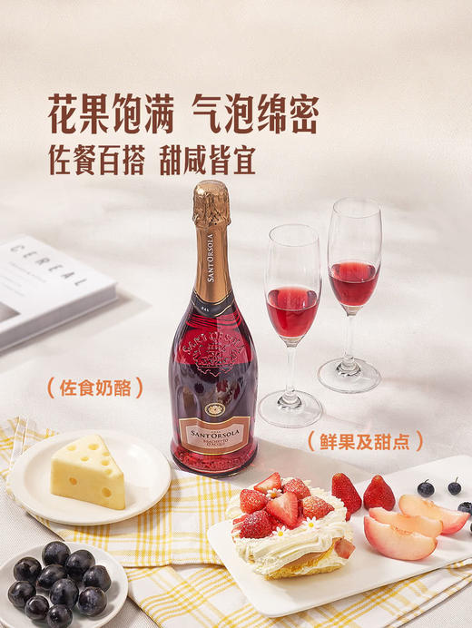 MM 山姆 CasaSantorsola 进口 布拉凯多低醇气泡红葡萄酒 750ml 商品图6