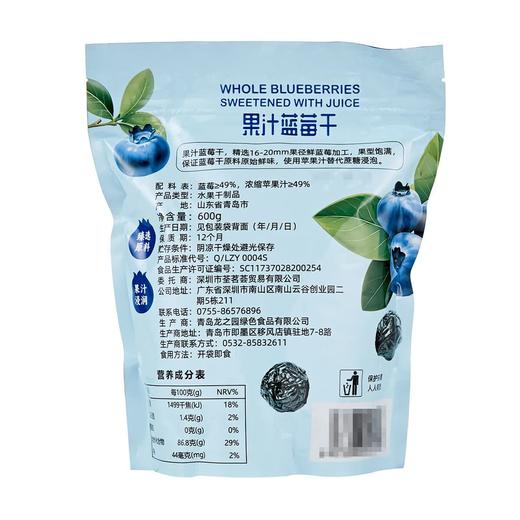 Costco 开市客 荃茗荟果汁蓝莓干 600g 商品图1
