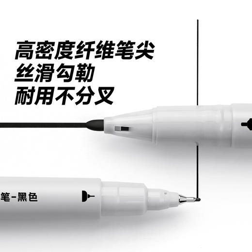 【易水洗 可擦拭】Touchmark净纯水性双头勾线笔 涂绘/手账/标记/制图 黑色红色蓝色6支 美术专用绘画记号笔 商品图1