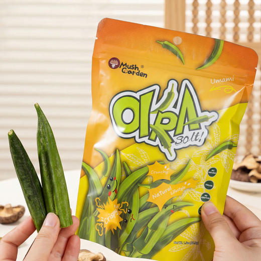 【买4包赠1包秋葵脆】MushGarden 香菇脆 多种口味可选 符合欧美认证 VF低温油炸技术 低含油量 健康无负担 60g/袋 商品图1