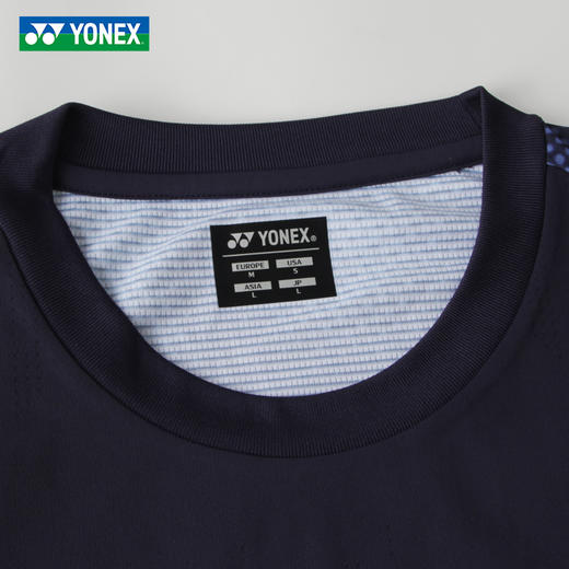 2026年新款YONEX尤尼克斯羽毛球服yy国羽系列大赛服1158926BCR男女同款运动速干短袖 商品图1