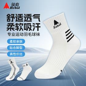 锐彪羽毛球袜男女款吸汗透气加厚运动袜