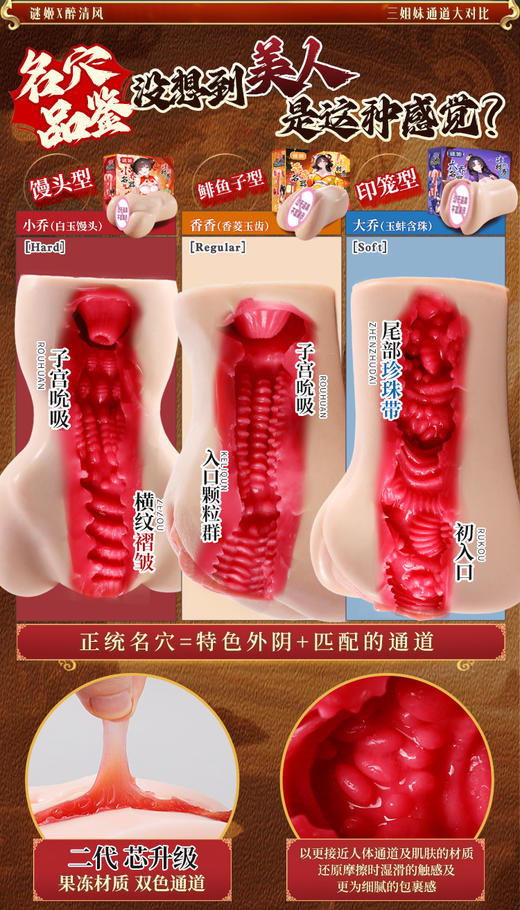 【男用器具】谜姬 江东三姐妹名器硅胶抗菌 商品图3