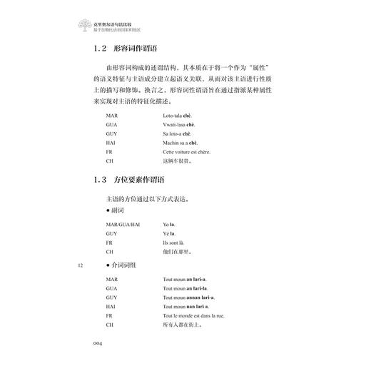 克里奥尔语句法比较：基于加勒比法语国家和地区/加勒比译丛/年轻的语法 丰富的诉说/罗伯特·达莫瓦索/赵晶/浙江大学出版社 商品图4
