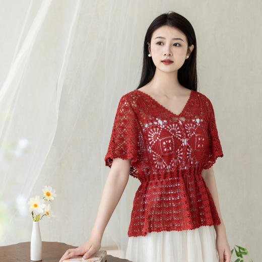 苏苏姐家淑婉连衣裙手工DIY钩针编织衣服裙子蕾丝线毛线团材料包 商品图1