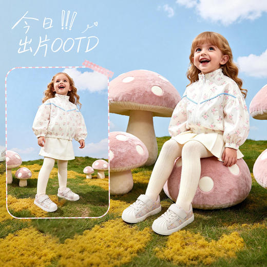 BMINI英贝米尼女童学步鞋秋季新款软底可爱宝宝鞋子运动板鞋小白鞋16-26★ 商品图1