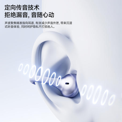 【支持 DeepSeek 大模型调用 100+国语言翻译 单耳4.7g 记忆合金丝】沃品OWS28夹耳式真无线蓝牙耳机（*AI智能翻译交流等功能，需将耳机连接后在专属APP才能使用） 商品图3