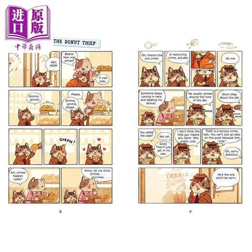 【中商原版】豆子侦探2 Detective Beans Adventures in Cat Town 英文原版 儿童漫画 充满冒险和趣味的侦探推理故事 图画小说 商品图4