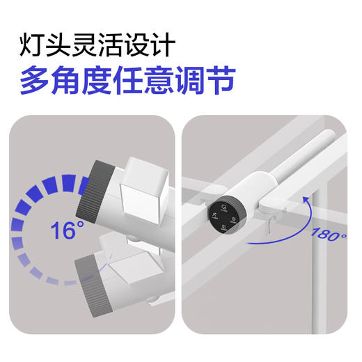 欧普AAAAA级双芯护眼台灯阅读书桌宿舍学习灯学生T形台灯小路灯博飞 商品图3